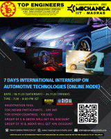 7 Days International Internship on Automotive Technologies (Online Mode) 2023 International Internship Poster